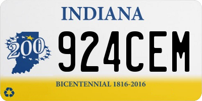 IN license plate 924CEM