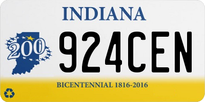 IN license plate 924CEN