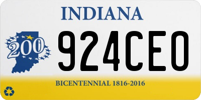 IN license plate 924CEO