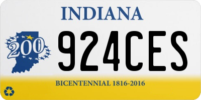IN license plate 924CES