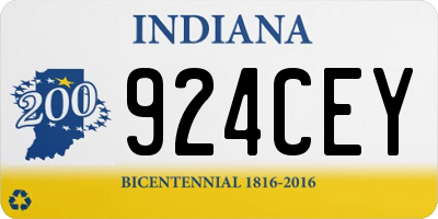 IN license plate 924CEY