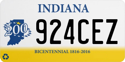IN license plate 924CEZ