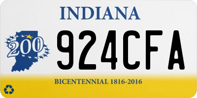 IN license plate 924CFA