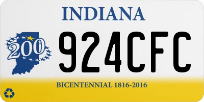 IN license plate 924CFC