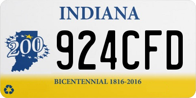 IN license plate 924CFD