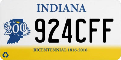 IN license plate 924CFF