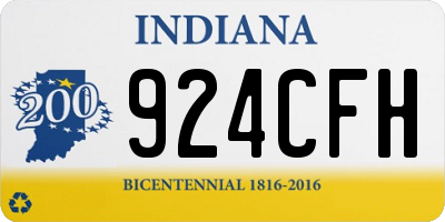 IN license plate 924CFH