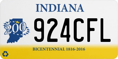 IN license plate 924CFL