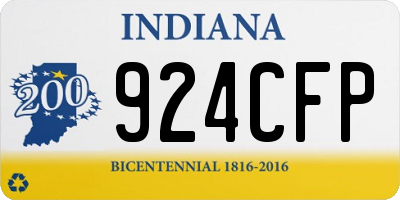 IN license plate 924CFP