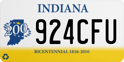 IN license plate 924CFU