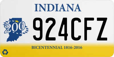 IN license plate 924CFZ