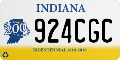 IN license plate 924CGC