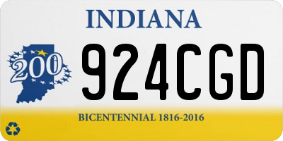 IN license plate 924CGD