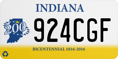 IN license plate 924CGF