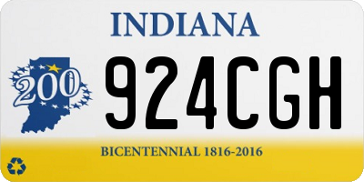 IN license plate 924CGH