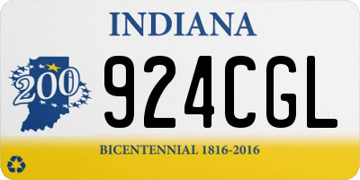 IN license plate 924CGL