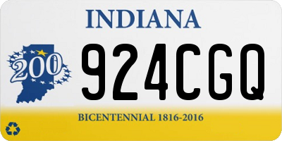 IN license plate 924CGQ
