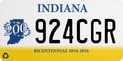 IN license plate 924CGR