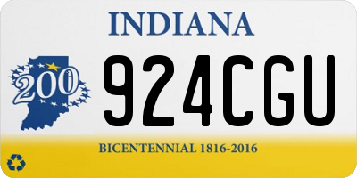 IN license plate 924CGU