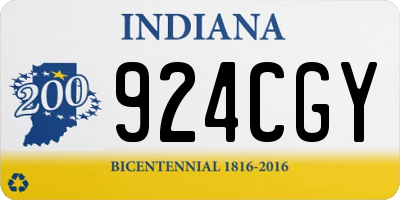 IN license plate 924CGY