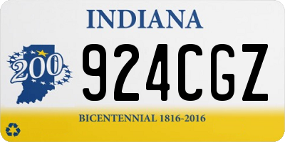 IN license plate 924CGZ