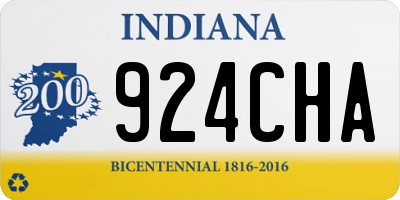 IN license plate 924CHA
