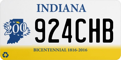 IN license plate 924CHB