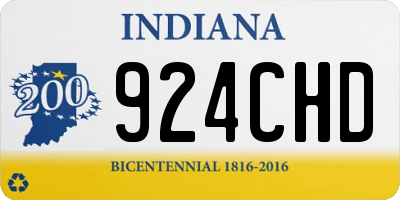 IN license plate 924CHD