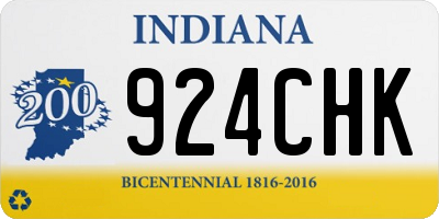 IN license plate 924CHK
