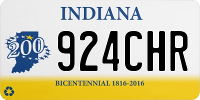 IN license plate 924CHR