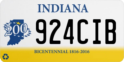 IN license plate 924CIB