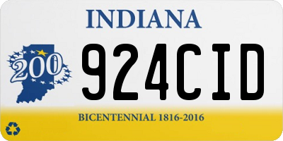 IN license plate 924CID