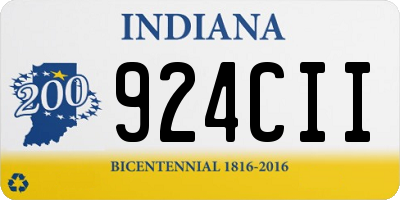IN license plate 924CII