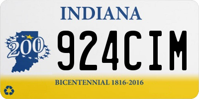 IN license plate 924CIM