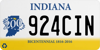 IN license plate 924CIN