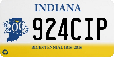 IN license plate 924CIP