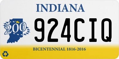 IN license plate 924CIQ