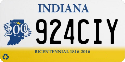 IN license plate 924CIY