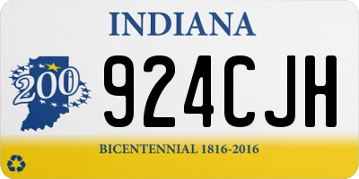 IN license plate 924CJH