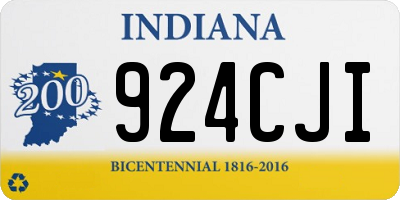 IN license plate 924CJI