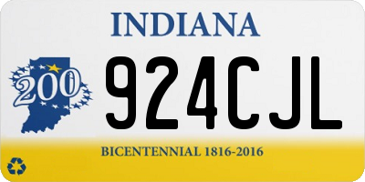 IN license plate 924CJL