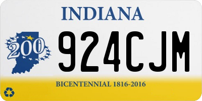 IN license plate 924CJM