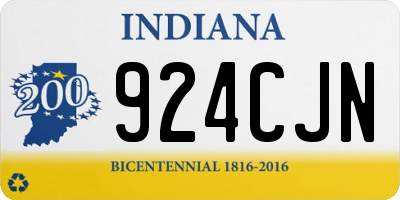 IN license plate 924CJN