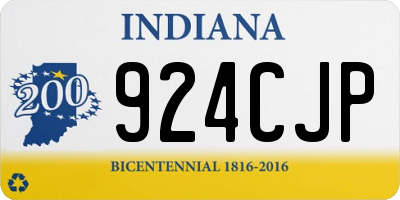 IN license plate 924CJP