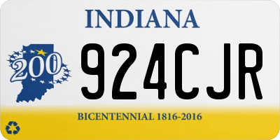 IN license plate 924CJR