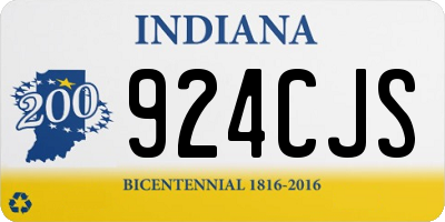 IN license plate 924CJS