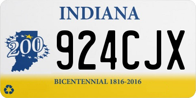IN license plate 924CJX