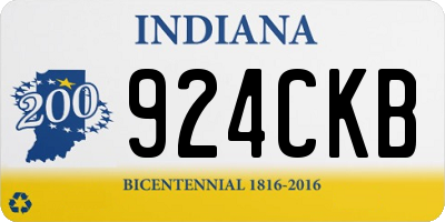 IN license plate 924CKB