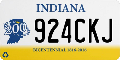 IN license plate 924CKJ