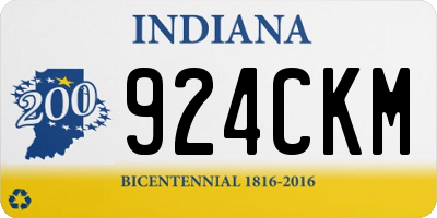 IN license plate 924CKM